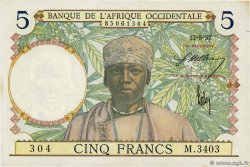 5 Francs FRENCH WEST AFRICA  1937 P.21