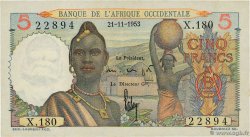 5 Francs AFRIQUE OCCIDENTALE FRANÇAISE (1895-1958)  1953 P.36 SPL