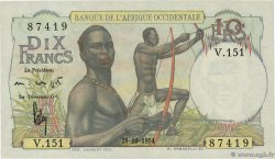 10 Francs AFRIQUE OCCIDENTALE FRANÇAISE (1895-1958)  1954 P.37 SPL
