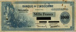 1000 Francs NOUVELLE CALÉDONIE  1944 P.47b MB