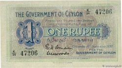 1 Rupee CEYLON  1930 P.016b