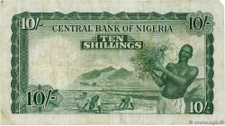 10 Shillings NIGERIA  1958 P.03 TB