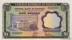 1 Pound NIGERIA  1968 P.12a