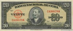 20 Pesos CUBA  1949 P.080a MBC