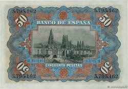 50 Pesetas ESPAÑA  1907 P.063a SC