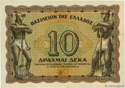 10 Drachmes GRÈCE  1944 P.322 SUP