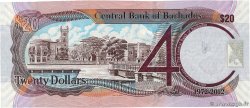 20 Dollars Commémoratif BARBADOS  2012 P.72 UNC