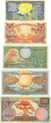 5, 10, 25 50 et 100 Rupiah Lot INDONESIA  1959 P.065 au P.069