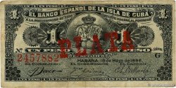 1 Peso CUBA  1896 P.047b