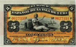 5 Pesos KUBA  1896 P.048b