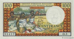 100 Francs - 20 Ariary MADAGASCAR  1964 P.057a