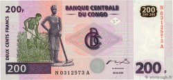 200 Francs CONGO, DEMOCRATIQUE REPUBLIC  2000 P.095a UNC