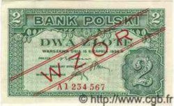 2 Zlote Spécimen POLAND  1939 P.080s UNC-