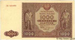 1000 Zlotych POLOGNE  1946 P.122 SPL
