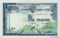 1 Piastre - 1 Riel INDOCHINA  1954 P.094 FDC