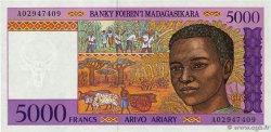 5000 Francs - 1000 Ariary MADAGASCAR  1995 P.078a