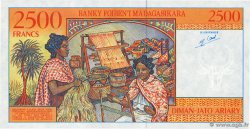 2500 Francs - 500 Ariary MADAGASCAR  1998 P.081 UNC-