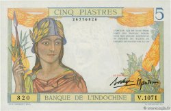 5 Piastres FRENCH INDOCHINA  1936 P.055b