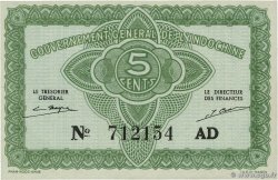 5 Cents INDOCHINE FRANÇAISE  1942 P.088b NEUF