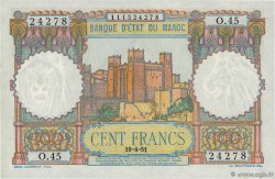 100 Francs MARUECOS  1951 P.45