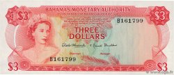 3 Dollars BAHAMAS  1968 P.28a