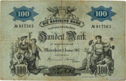 100 Mark ALLEMAGNE Mannheim 1907 PS.0906a
