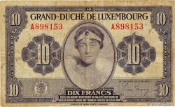 10 Francs LUXEMBOURG  1944 P.44a TB