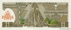 50 Centavos de Quetzal GUATEMALA  1974 P.058b UNC