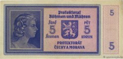 5 Korun BOHEMIA & MORAVIA  1940 P.04a VF+
