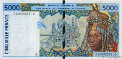 5000 Francs WEST AFRIKANISCHE STAATEN  1992 P.113Aa