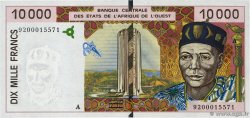 10000 Francs ESTADOS DEL OESTE AFRICANO  1992 P.114Aa