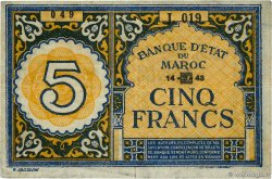 5 Francs MAROC  1943 P.33 TTB