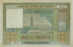 1000 Francs MAROKKO  1952 P.47