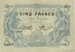 5 Francs ALGERIA  1919 P.071a