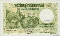 50 Francs - 10 Belgas BELGIQUE  1945 P.106