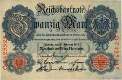 20 Mark DEUTSCHLAND  1914 P.046b