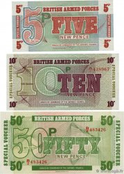 5, 10 et 50 New Pence Lot ANGLETERRE  1972 P.M047, P.M048 et P.M049