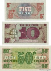 5, 10 et 50 New Pence Lot ANGLETERRE  1972 P.M047, P.M048 et P.M049 pr.NEUF