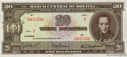 20 Bolivianos BOLIVIEN  1945 P.140a