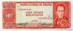 100 Pesos Bolivianos BOLIVIA  1962 P.164A