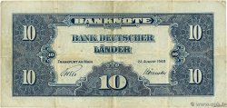 10 Deutsche Mark GERMAN FEDERAL REPUBLIC  1949 P.16a F+