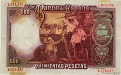 500 Pesetas ESPAÑA  1931 P.084 BC+