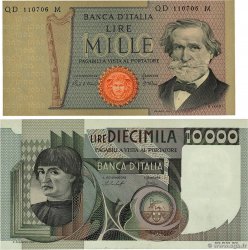 1000 et 10000 Lire Lot ITALIEN  1978 P.101g et P.106a