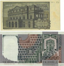 1000 et 10000 Lire Lot ITALIA  1978 P.101g et P.106a MBC+