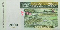 2000 Ariary MADAGASCAR  2014 P.096 UNC