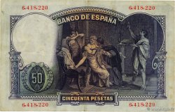 50 Pesetas SPANIEN  1931 P.082 fSS