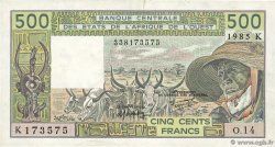 500 Francs WEST AFRIKANISCHE STAATEN  1985 P.706Kh