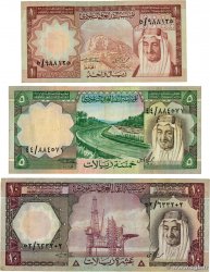1, 5 et 10 Riyal Lot SAUDI ARABIA  1977 P.16, P.17b et P.18