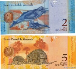 2 Bolivares Lot VENEZUELA  2007 P.088a et P.089a FDC