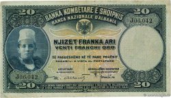 20 Franka Ari ALBANIA  1926 P.03a